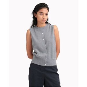 Theory Hudson Shrunken Cardigan sleeveless button front size medium